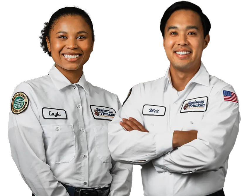 Benjamin Franklin Plumbing technicians offering trusted plumbing services near you
